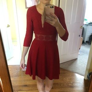 A-line red dress